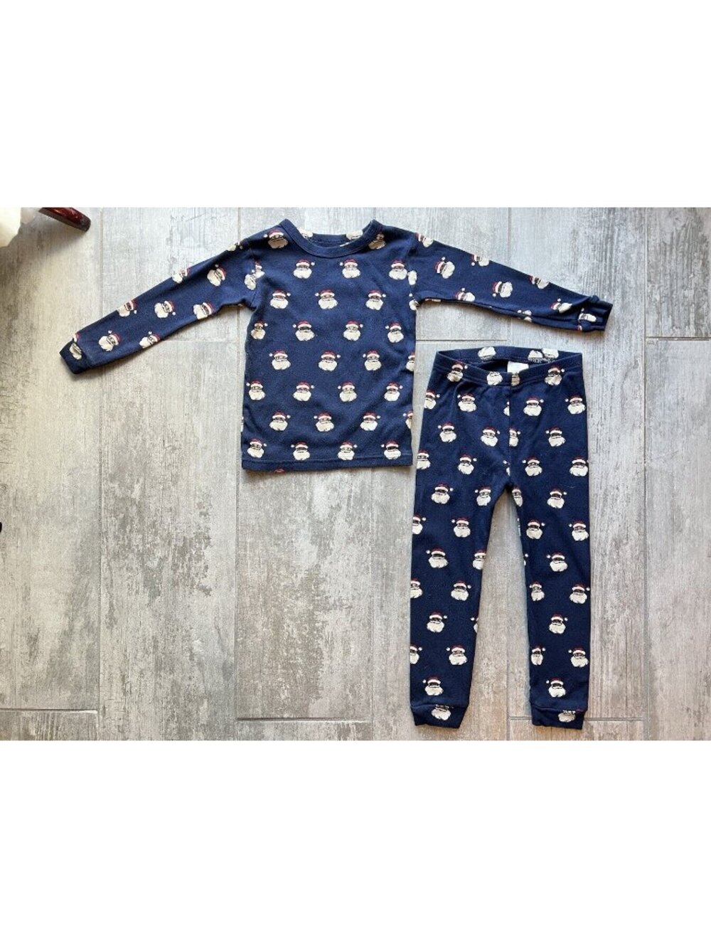 babyGap 100% Organic Cotton Santa PJ Set 2 Piece Sleep Pajamas Christmas 4T Cute